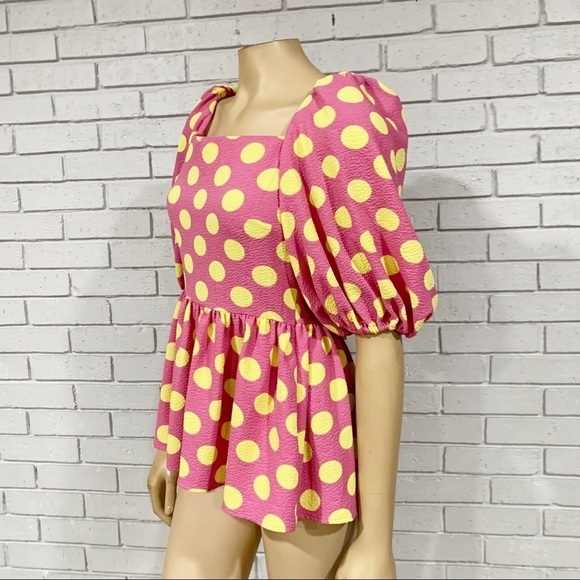 Stine Goya Irene Polka Dot Puff Sleeve Blouse - Picture 4 of 13